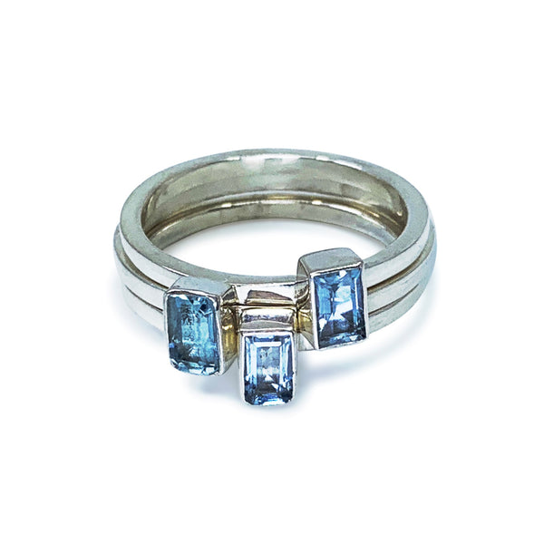 Aquamarine hot sale stackable ring